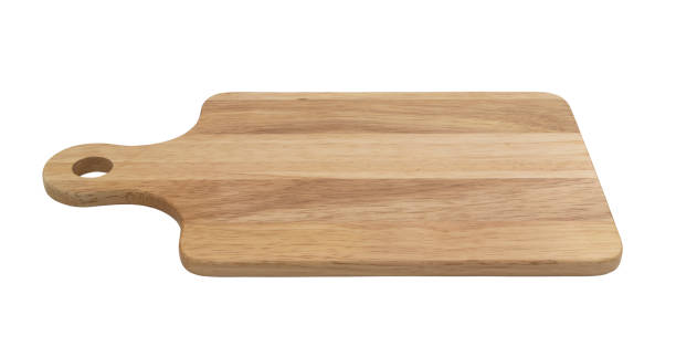 istock Wooden cutting board isolated on white 1225359653