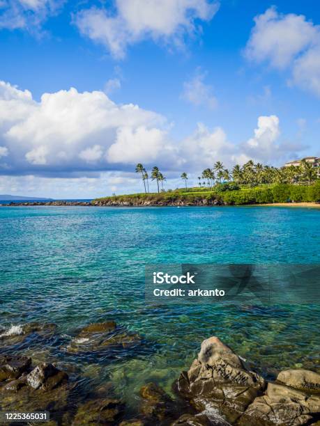 Kapalua Beach Bay Maui Hawaiian Islands Beautiful Seabed And Family Atmosphere Stock Photo - Download Image Now