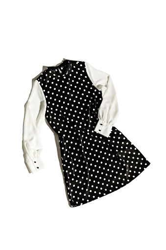 Polka dot style dress .