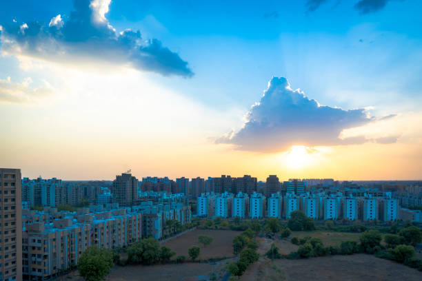 istock beautiful ahemdabaad city at sunset. 1225366114