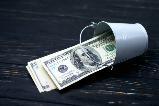 istock Bucket of dollars 1225366353