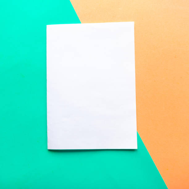istock White mockup blank on geometric pink and green pastel background. Copy space for the text. Design concept 1225367978