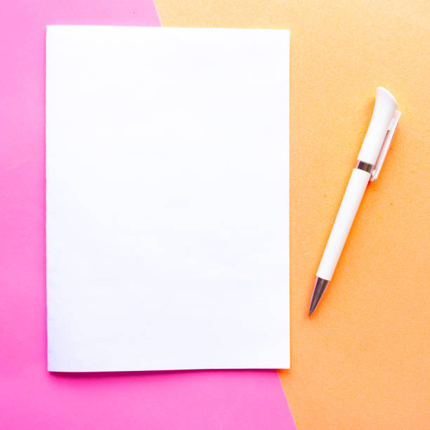 istock White mockup blank on geometric color pastel background. Copy space for the text. Design concept 1225368536