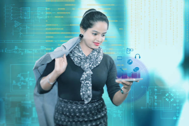 istock Business Woman Using Phone 1225370455