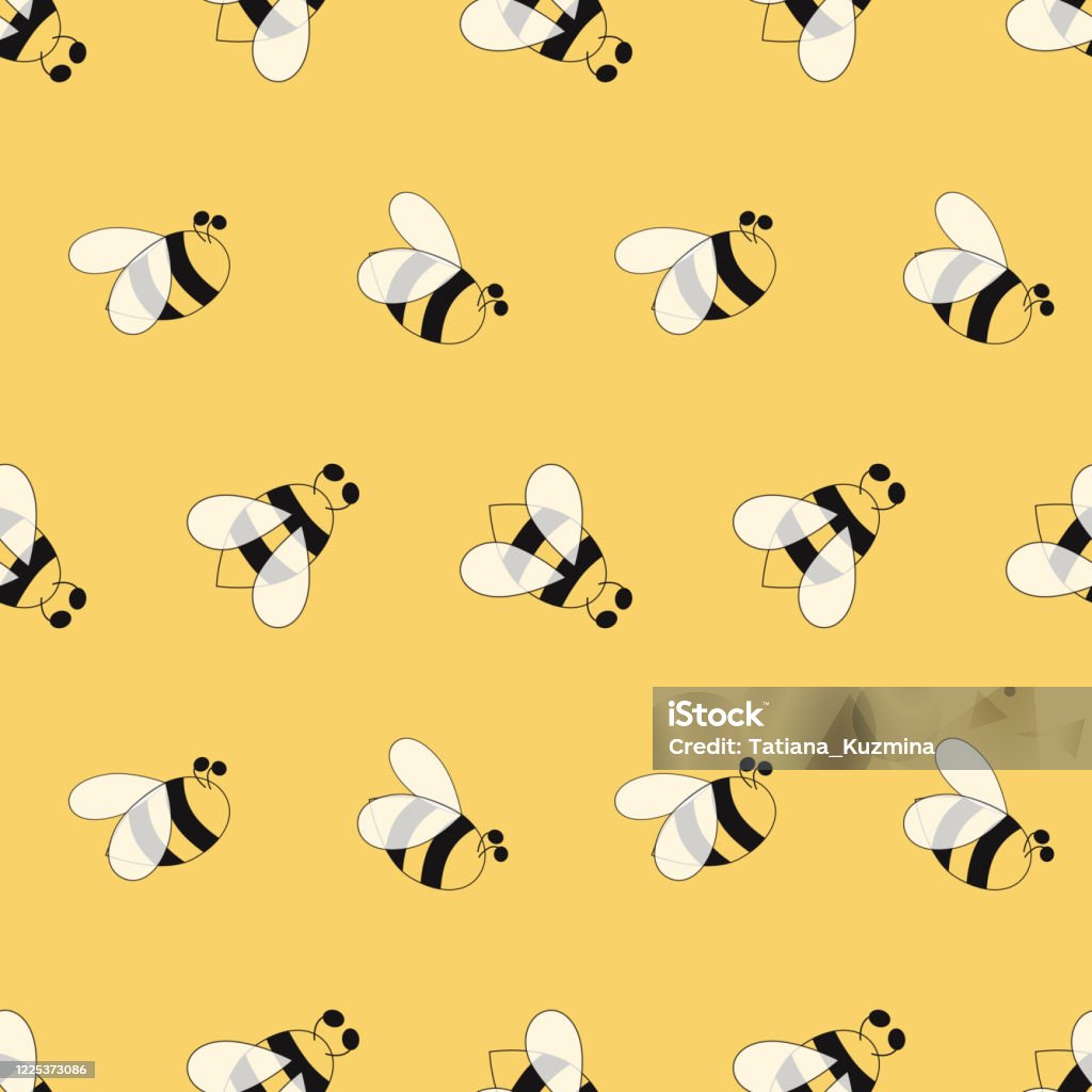 Ilustración de Abejas Patrón Sin Costuras Insectos Amarillos Fondo  Decorativo Lindo Dibujado A Mano Figuración De Fondo De Pantalla y más  Vectores Libres de Derechos de Abeja - iStock