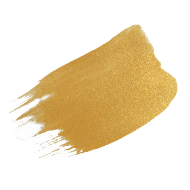 istock gold texture paint stain on white background 1225374245
