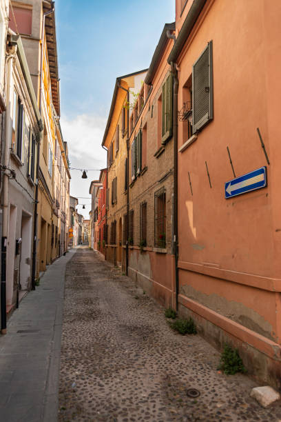 istock Cozy narrow street in Ferrara, Emilia-Romagna, Italy. 1225377451