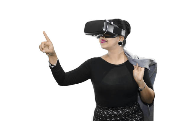 istock Young Woman With VR Headset 1225377617
