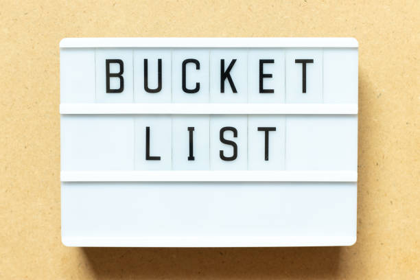 istock Lightbox with word bucket list on wood background 1225384460