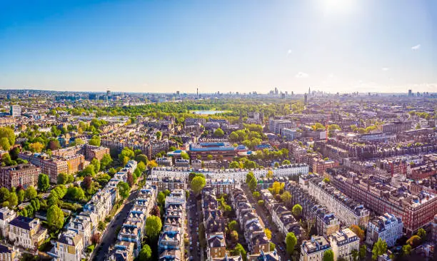 Photo of Aerial view of Kensington in the morning, London, UK