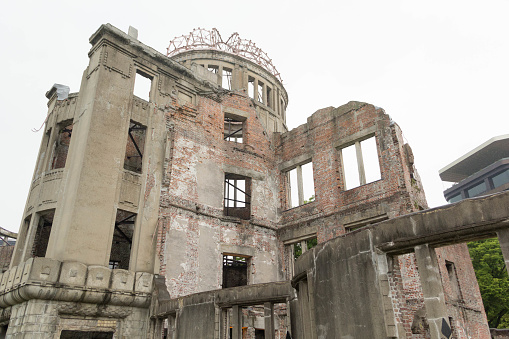 Hiroshima, Japan - Remains of the Hiroshima atom bomb explosion in 1945. The site has been designated as a World Heritage Site