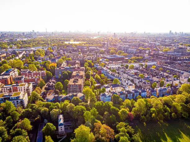 Photo of Aerial view of Kensington in the morning, London, UK