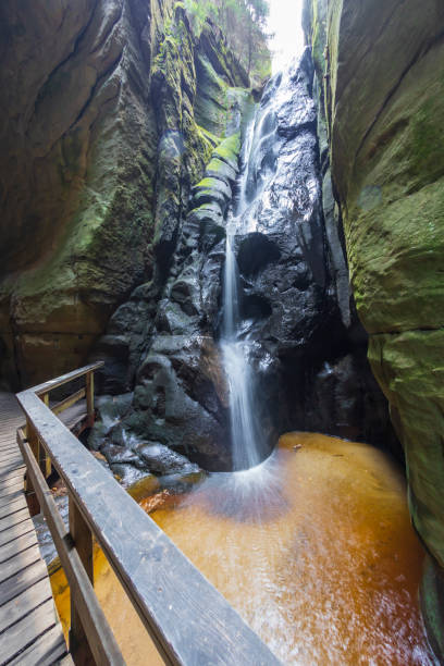 istock Big waterfall, Teplice Adrspach Rocks, Eastern Bohemia, Czech Republic 1225384790