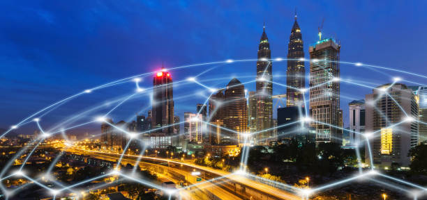 istock Smart Network and Connection city of Malaysia 1225384806