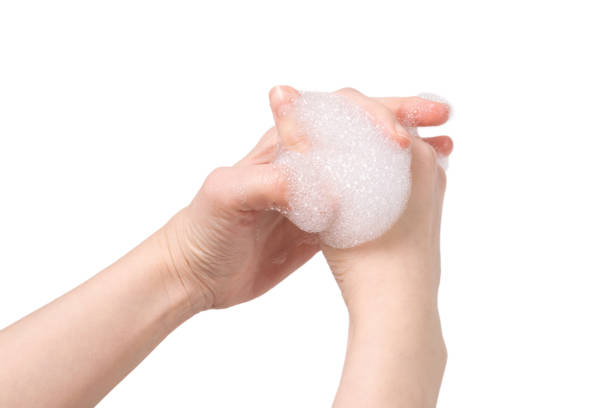 istock Hand washing isolated on white background. 1225385011