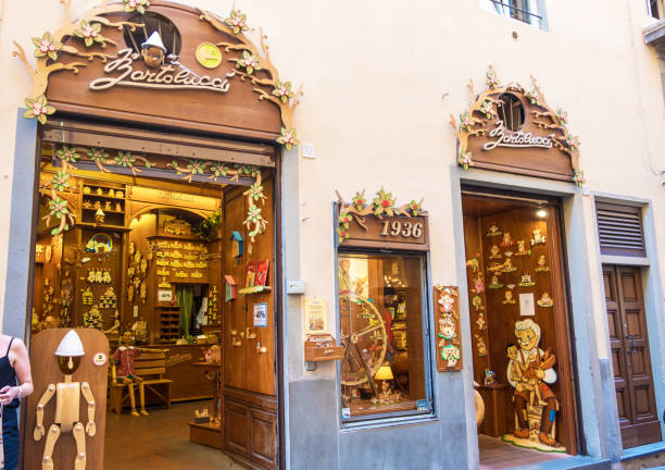 Florence, Italy - August 16, 2019: Bartolucci Store Firenze in Via della Condotta in Florence, Tuscany