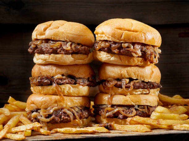 istock The Famous Fried Onion Smash Burger with Fries 1225386609