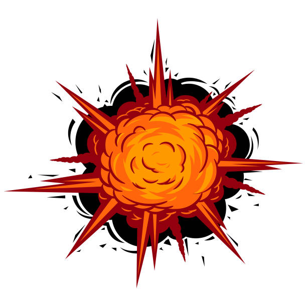 Comic Book Vector Explode drawing in comic book style. Vector symbol. fuse cartoons stock illustrations