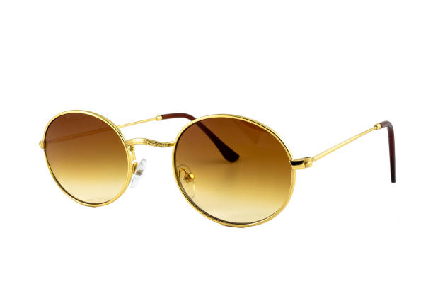 istock Oval Street Style Sunglasses Isolated on White Background 1225389166