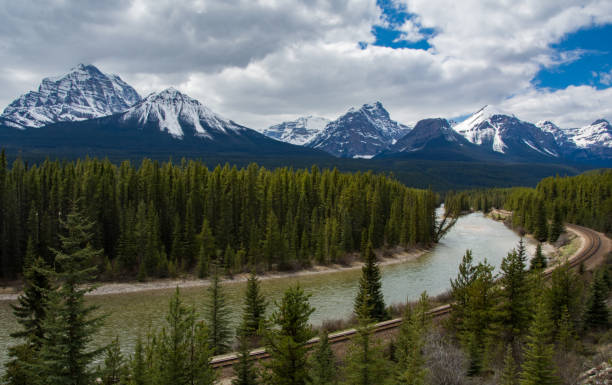 istock Train track in Banff National Park 1225397619