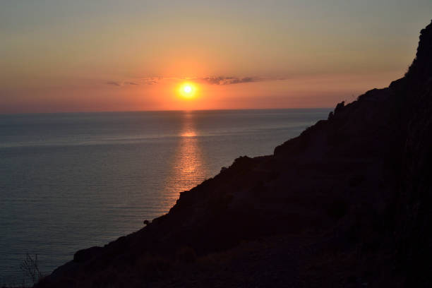 istock Sunset over the Sea of Nebida 1225397830