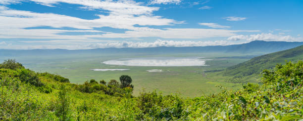 istock View over Ngorongoro Conservation Area with the lake 1225399029