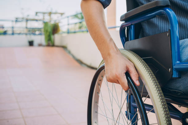 istock People with disabilities can access anywhere in public place with wheelchair,that make them independent in transportation and feel they are not the stranger from social. 1225400532