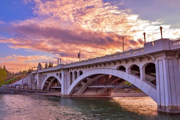 istock Sunrise Sky Over The Bow River Bridge 1225405984