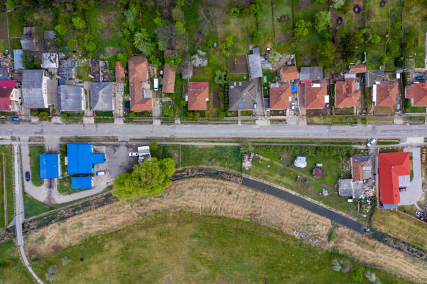 istock Flying over city area 1225411890