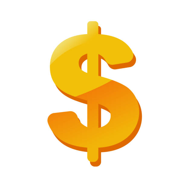 istock Vector cartoon dollar money currency golden sign 1225415060