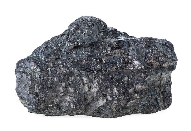 istock Large coal lump isolated on a white background 1225419061