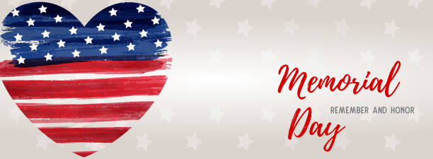Usa Memorial day banner vector art illustration