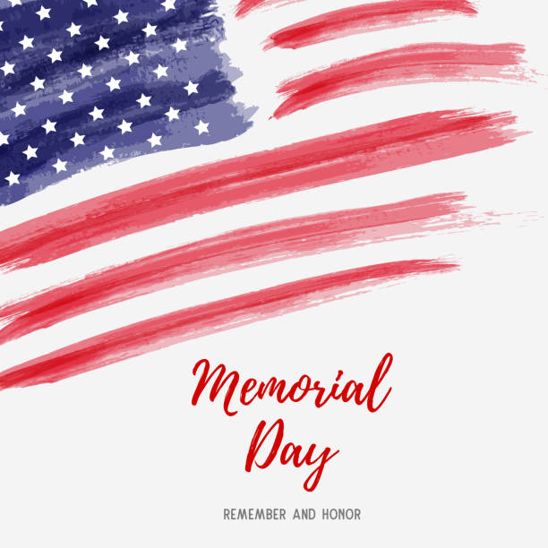 USA Memorial day background vector art illustration