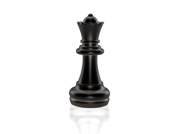 istock The black Queen Chess pieces battle isolated on white background with clipping path 1225421715