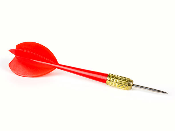 istock Red Dart Isolated on White Background, Clipping Path. 1225421785