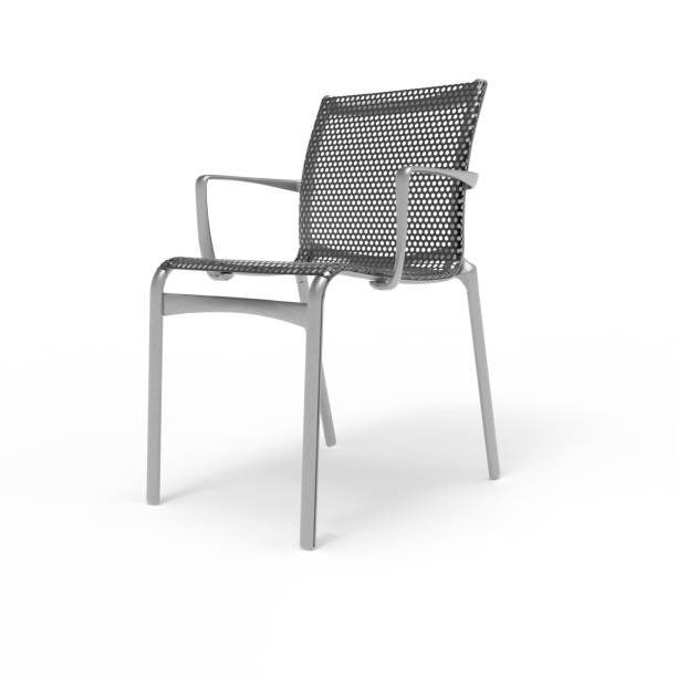 istock 3d image of a perforated metal office chair 1225422052