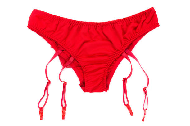 istock Red female underwear valentine day present. 1225424786