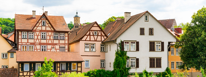 traditional buildings in Schwabisch Hall, Baden Wurttemberg, Germany