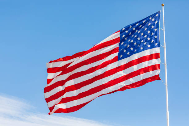istock American flag waving in the wind 1225426340
