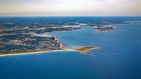 They of the Atlantic Ocean Atlantic coast aerial view morbihan gulf and quiberon brittany france