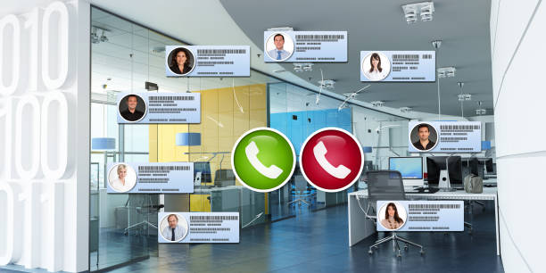 istock Virtual meeting in modern premises 1225427011