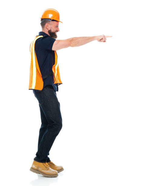 istock Technician repairing wearing shirt and holding hammer 1225432438