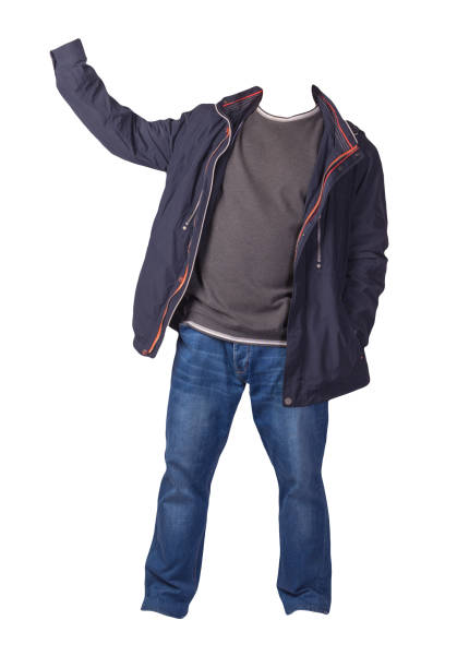 istock jacket, sweater and blue jeans isolated on white background. casual clothes 1225433492