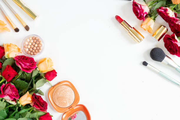 istock beauty products with flowers 1225433702