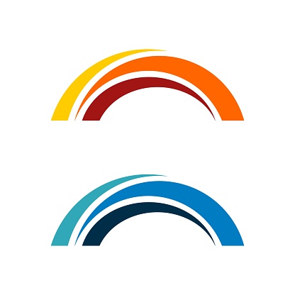 Bridge Swoosh Logo Template Illustration Design. Vector EPS 10.
