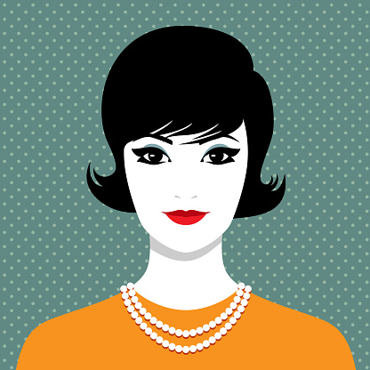 Elegant woman with pearl necklace