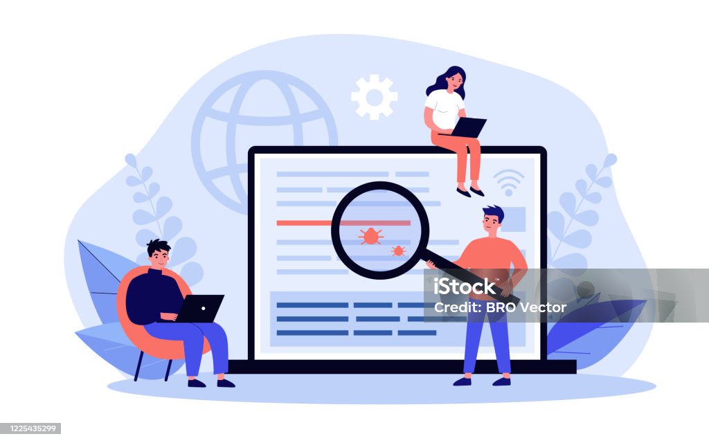 Programing Test Picture Programmers Testing Applications Stock Illustration - Download Image ...