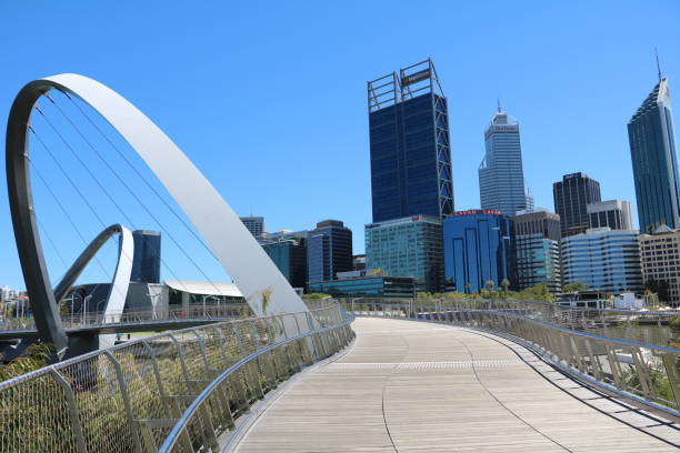 istock Elizabeth Quay Pedestrian Bridge in Perth, Western Australia 1225437750