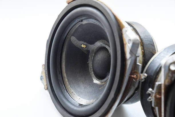 istock Medium frequency speakers 15gd-11a. Soviet vintage acoustics, elements of a music column. 1225444125