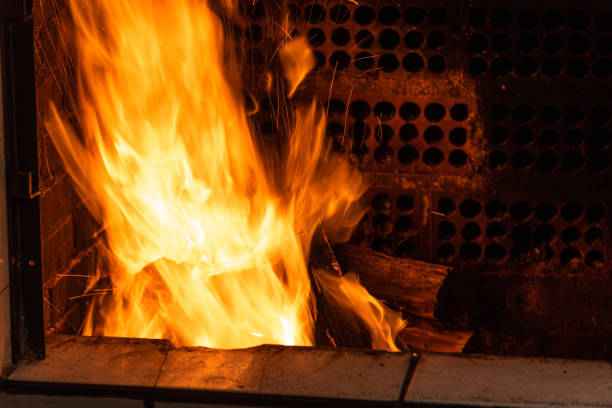 istock Flames of fire. Barbecue and roasting pan 1225448721